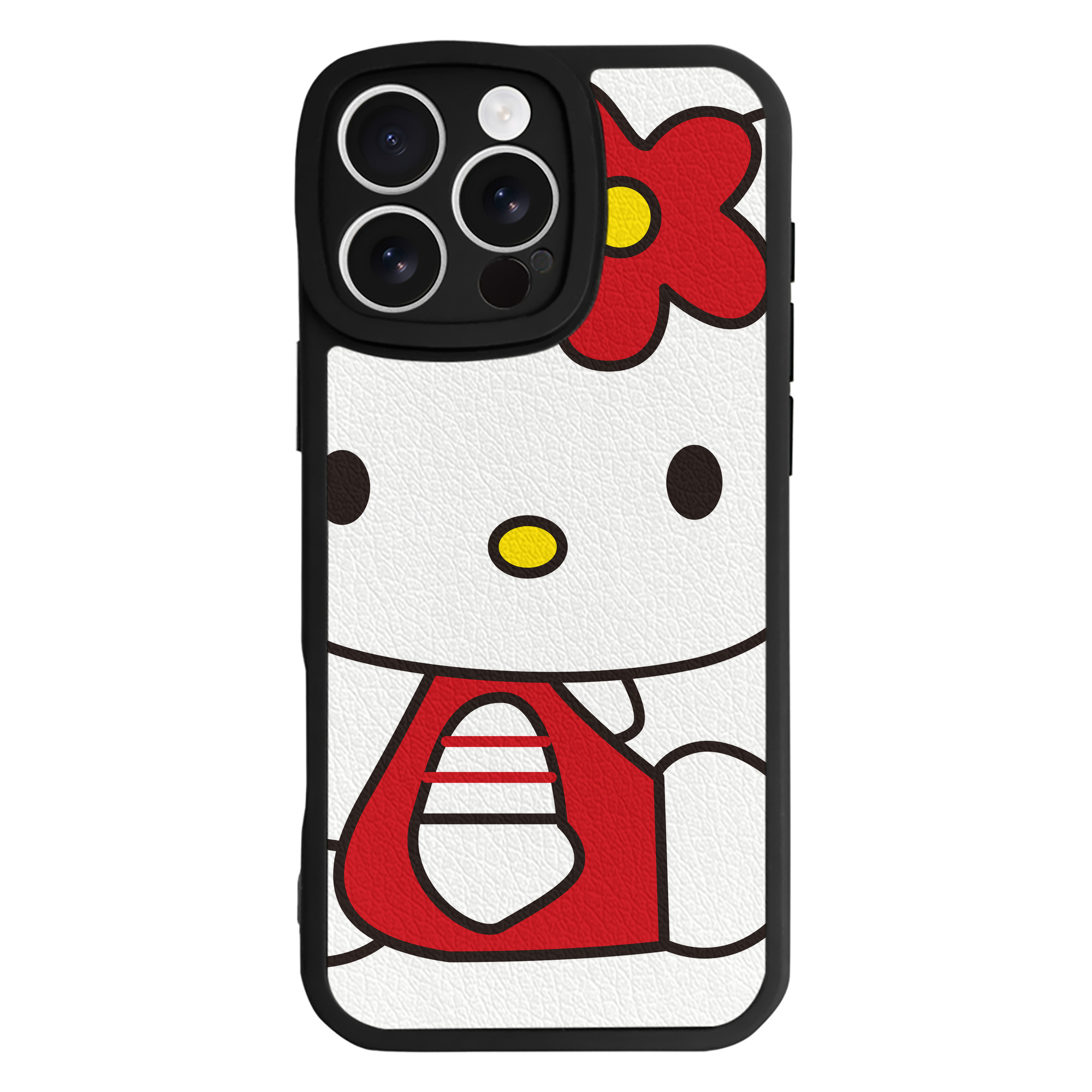 （画像用） Hello Kitty ハローキティ 【iPhone 16シリーズ対応】シリコンスマホケース（レザー調） 材質：シリコン